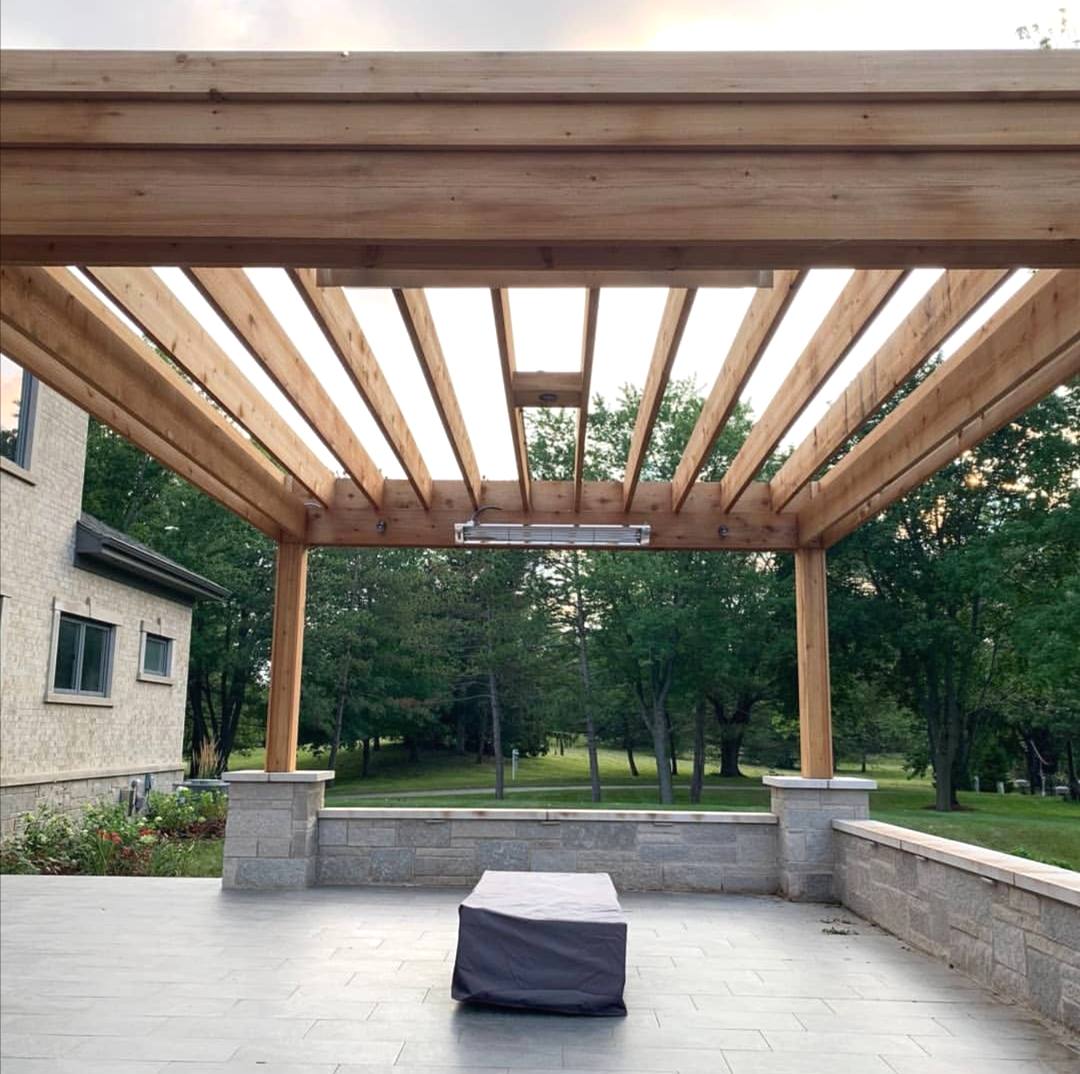 Cedar pergola sanded and sealed